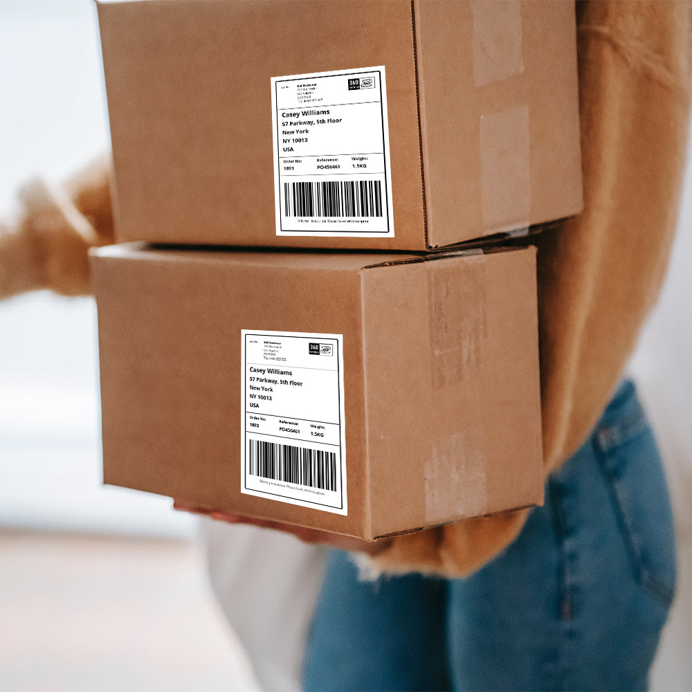 4x6 inch premium fanfold shipping labels for direct thermal printers - view 2